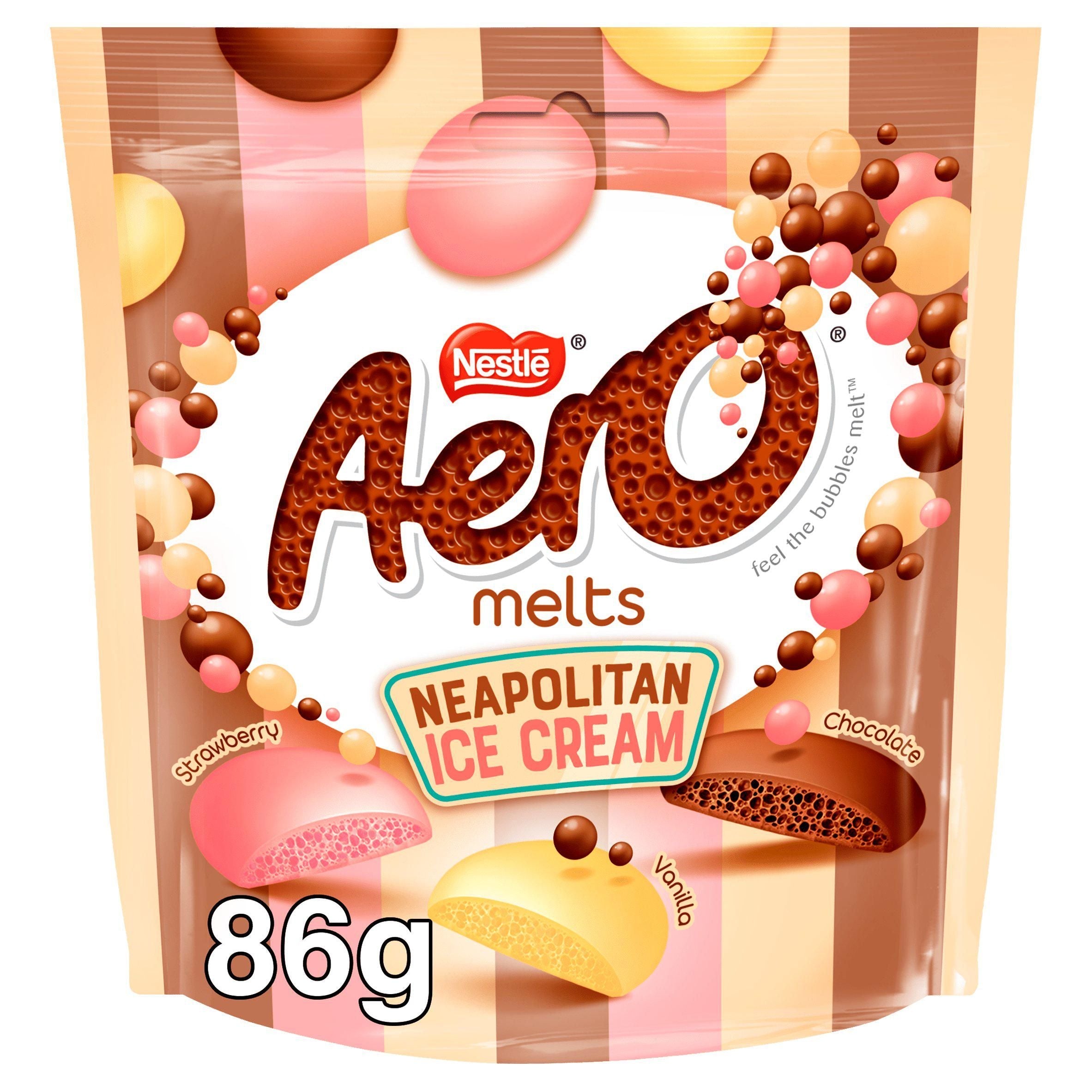 Aero Melts Chocolate Neapolitan Ice Cream Sharing Bag 86g - McGrocer