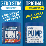 Applied Nutrition Caffeine Free Pump 3G Pre Workout 3g Fruit Burst 375g - McGrocer