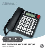 ASDA Tech Big Button Landline Phone - McGrocer