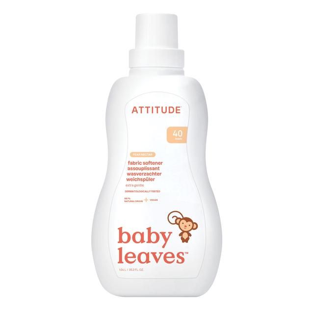 Attitude Baby Leaves Fabric Softener - 40 Loads - Pear Nectar   1L - McGrocer