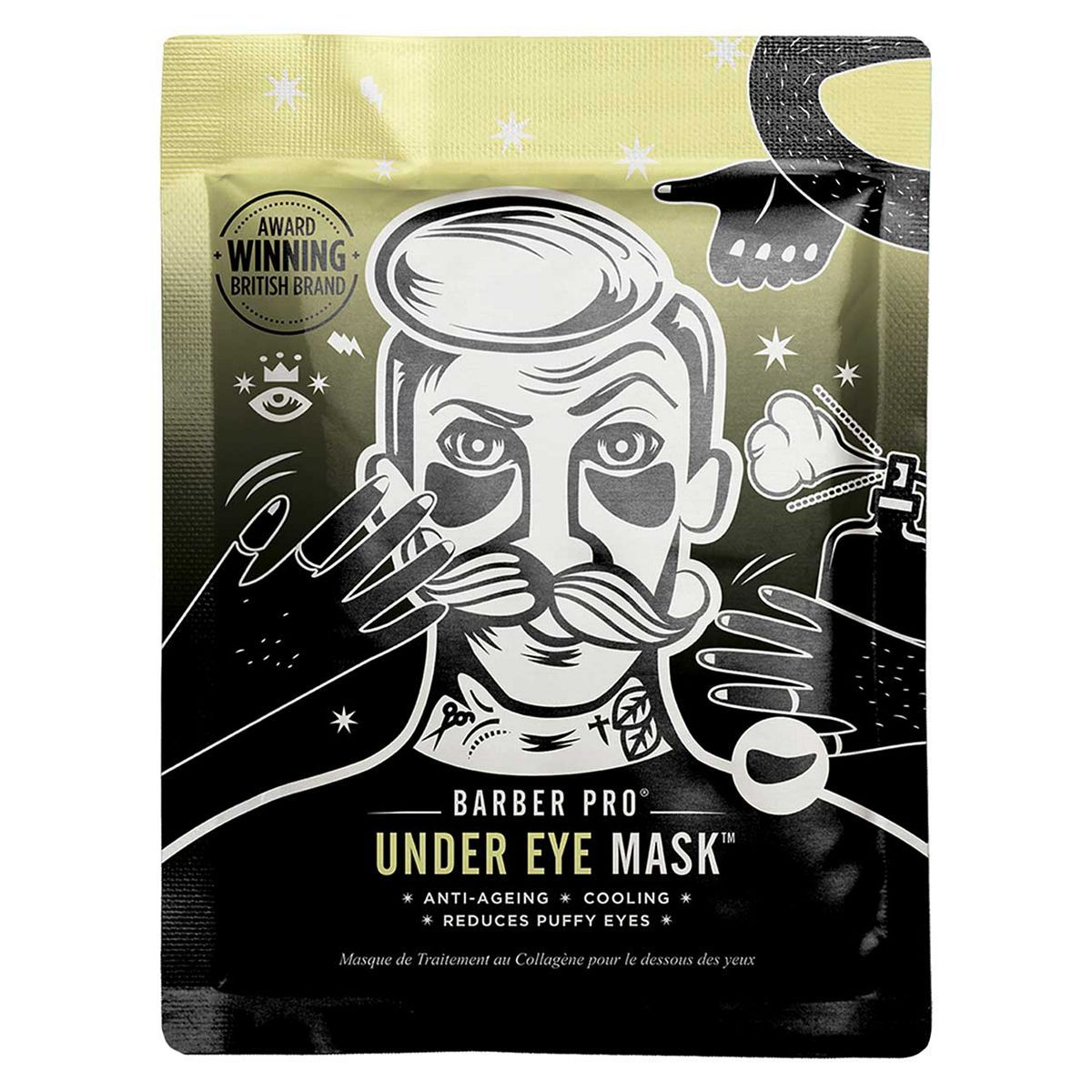 Barber Pro Under Eye Mask with Activated Charcoal & Volcanic Ash - McGrocer