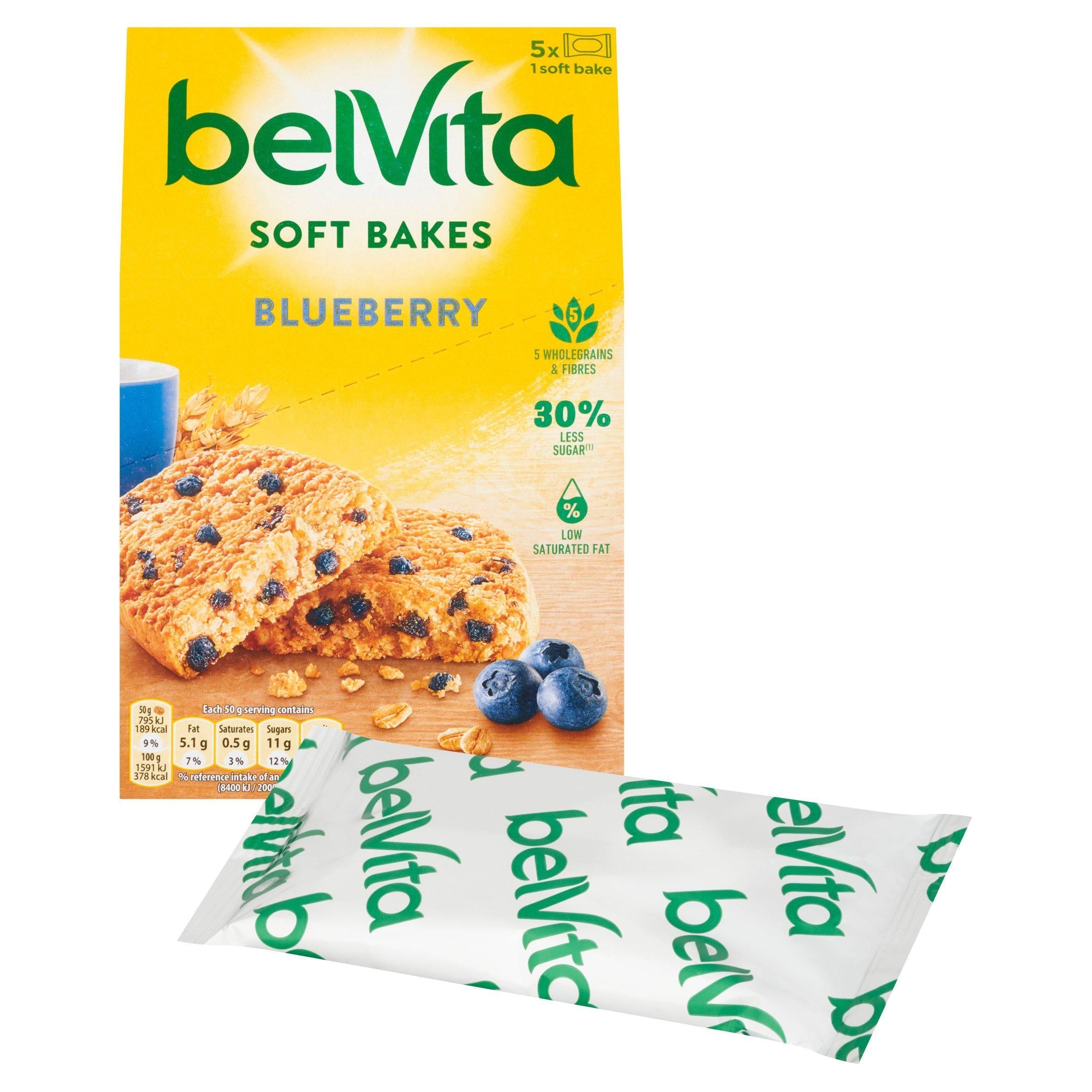 Belvita Breakfast Soft Bakes Blueberry Pack x5 250g - McGrocer