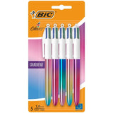 BIC 4 Colours Gradient Retractable Ballpoint Pens Pack of 5   5 per pack - McGrocer