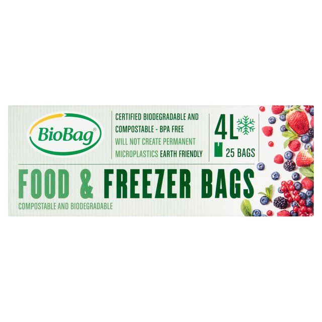 BioBag 4L Compostable Food and Freezer Bags   25 per pack - McGrocer