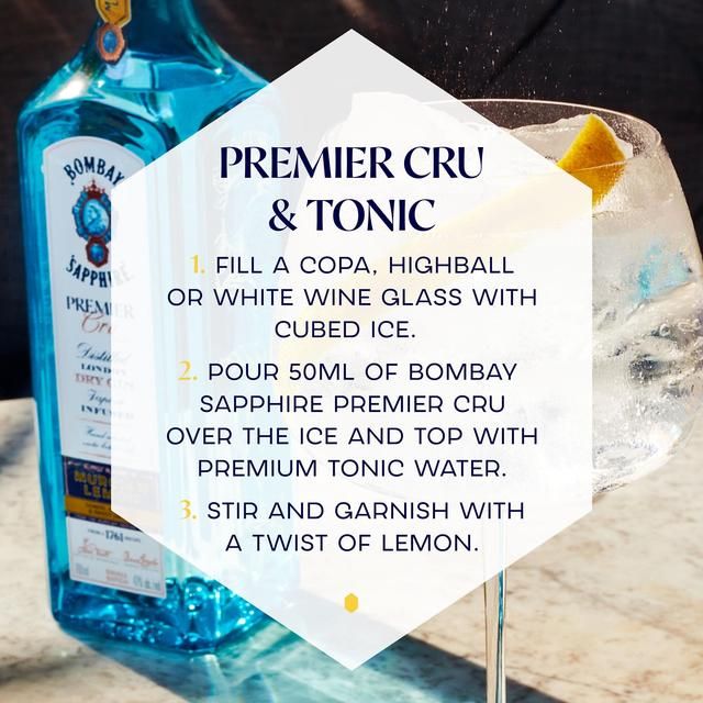 Bombay Sapphire Premier Cru Murcian Lemon Distilled London Dry Gin   70cl - McGrocer