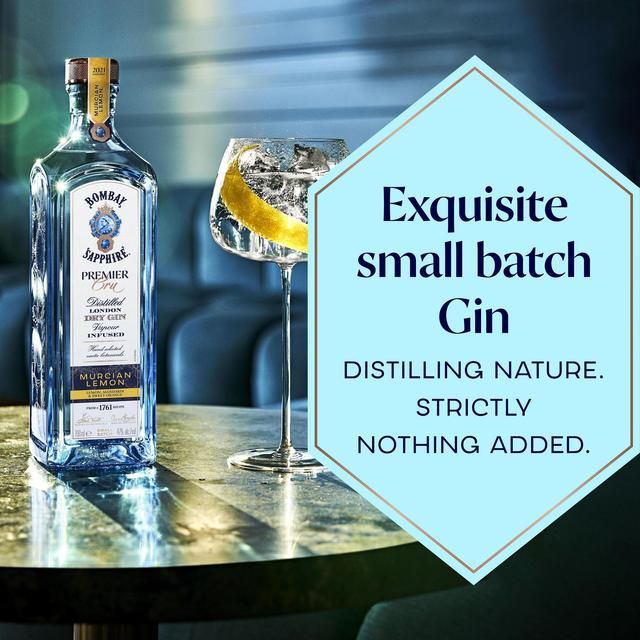 Bombay Sapphire Premier Cru Murcian Lemon Distilled London Dry Gin   70cl - McGrocer