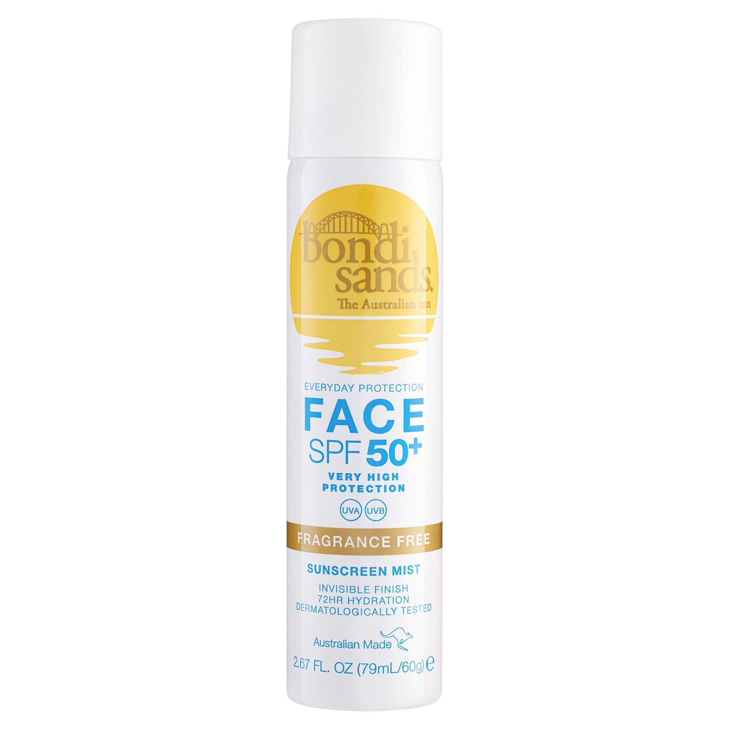 Bondi Sands Face SPF 50+ Fragrance Free Sunscreen Mist 79ml - McGrocer