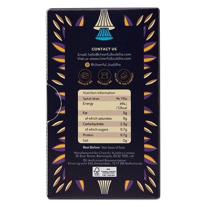 Cheerful Buddha Lion's Mane Mushroom Green Tea 15 Tea Bags Black Tea