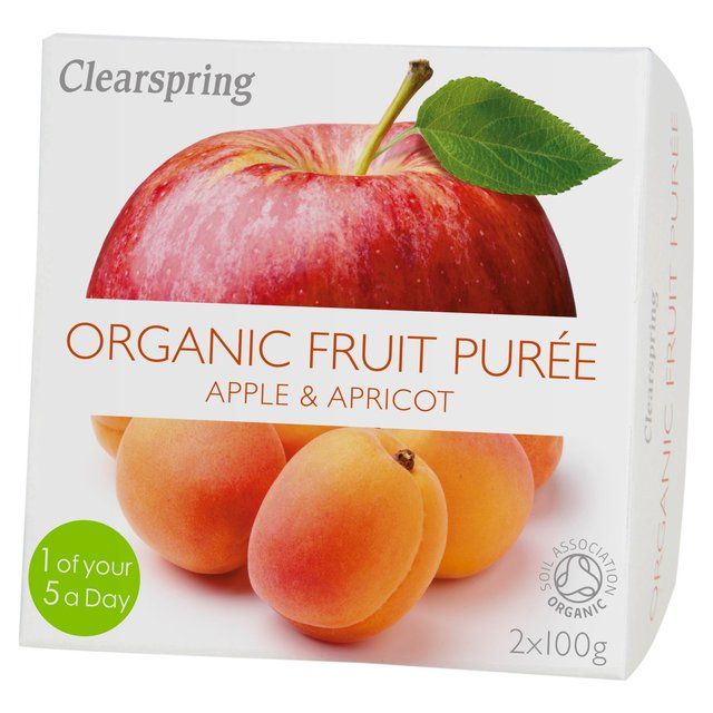 Clearspring Organic Apple &amp;amp; Apricot Dessert   2 x 100g
