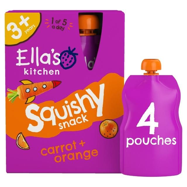 Ella's Kitchen Carrot and Orange Kids Drinks Multipack Pouch 3+ Years   4 per pack