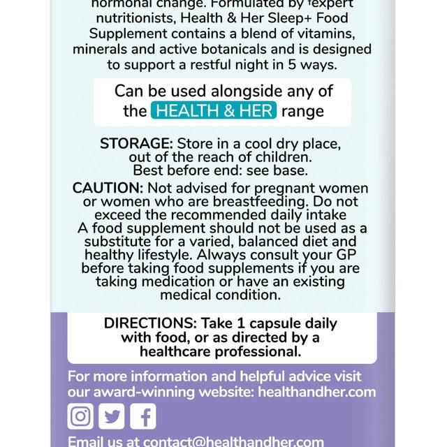Health &amp;amp; Her Sleep+ Multinutrient Support Supplement Capsules    30 per pack