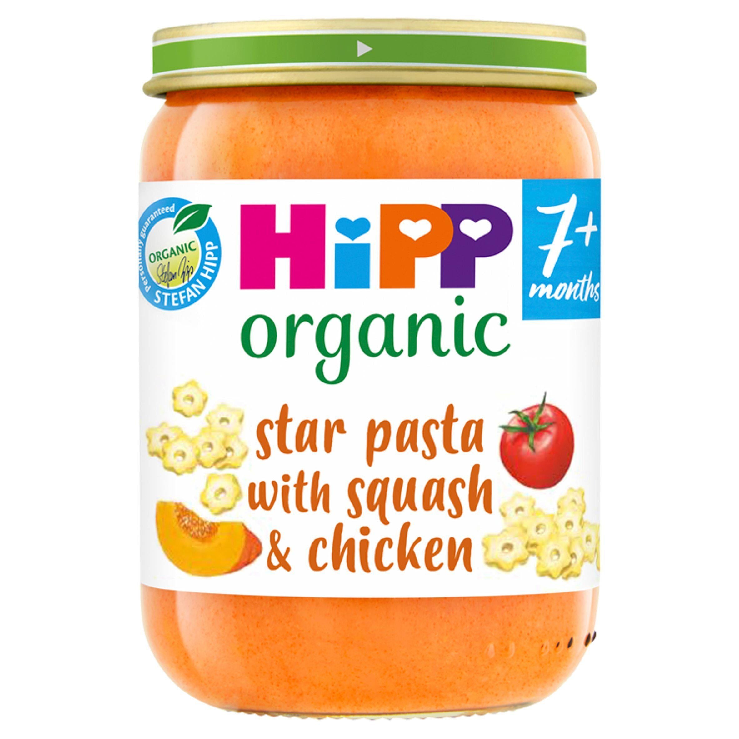 HiPP Organic Star Pasta with Squash &amp;amp; Chicken Baby Food Jar 7+ Months 190g