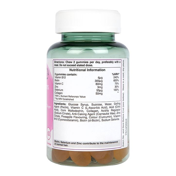 Holland &amp;amp; Barrett Hair Vitamin Pineapple Flavour 60 Gummies