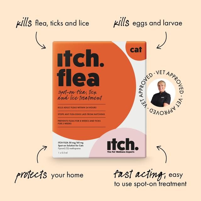 Itch Flea Cat Spot-On Flea &amp;amp; Tick treatment (1kg+)