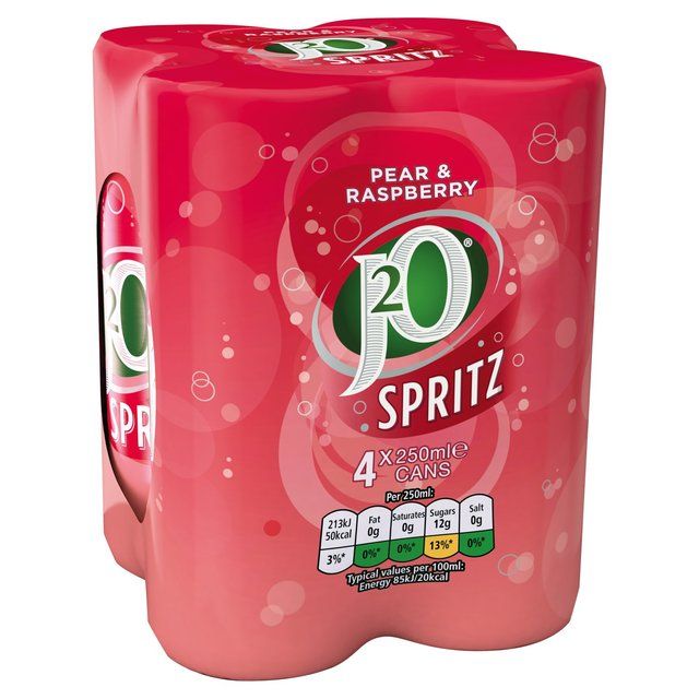 J2O Spritz Pear &amp;amp; Raspberry   4 x 250ml