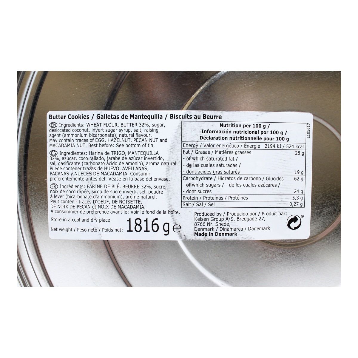 Kelsen Danish Butter Cookies, 1.8kg