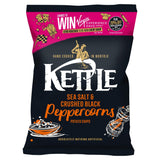 Kettle Chips Sea Salt &amp;amp; Crushed Black Peppercorns Sharing Crisps 130g