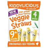 Kiddylicious Sour Cream &amp;amp; Chive Veggie Straws 9 mths+   4 x 12g
