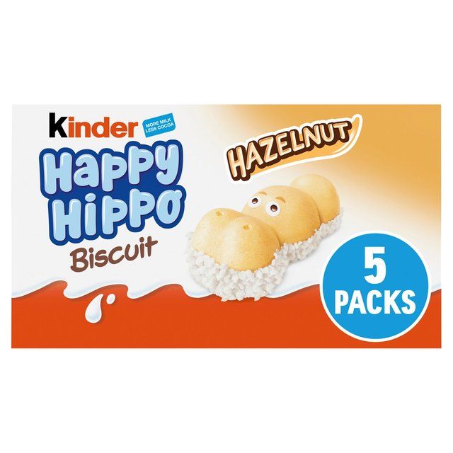Kinder 5 Happy Hippo Milk &amp;amp; Hazelnut Biscuits   103.5g