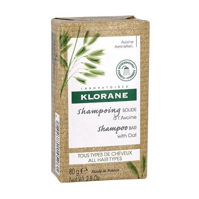 Klorane Softening Solid Shampoo Bar with Oat Milk for the Whole Family   80g