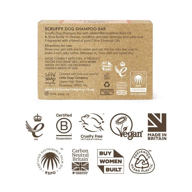 Little Beast Organic Scruffy Dog Shampoo Bar   100g