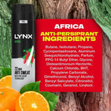 Lynx Africa Anti Perspirant Deodorant   250ml