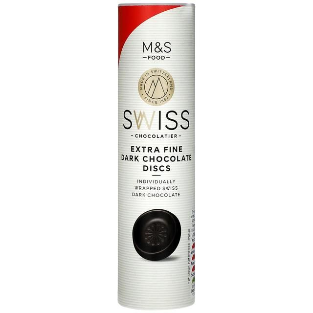 M&amp;amp;S Swiss Extra Fine Dark Chocolate Discs   115g
