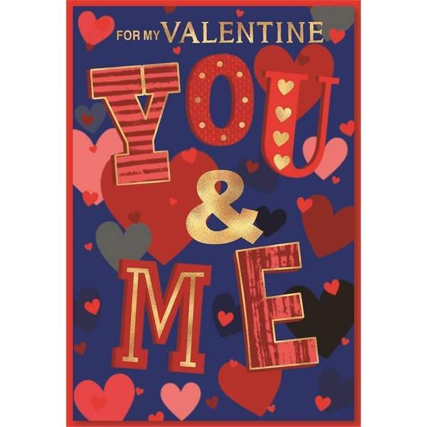 Simon Elvin You & Me Valentine Card (Pack of 6)