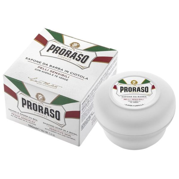 Proraso Shaving Soap in a Bowl with Green Tea and Oat 150ml