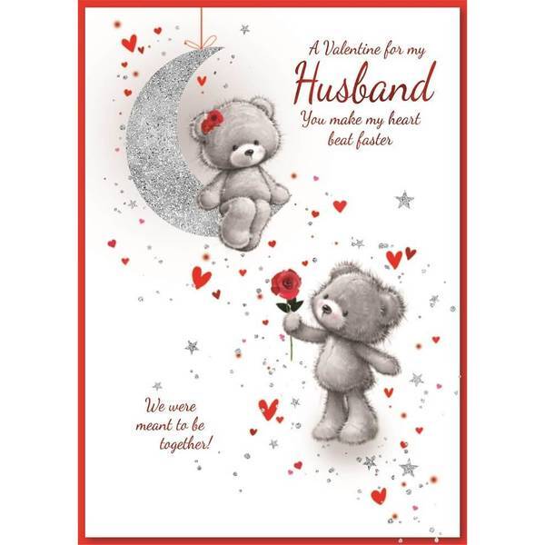Simon Elvin For My Husband Valentine Card (Pack of 6)