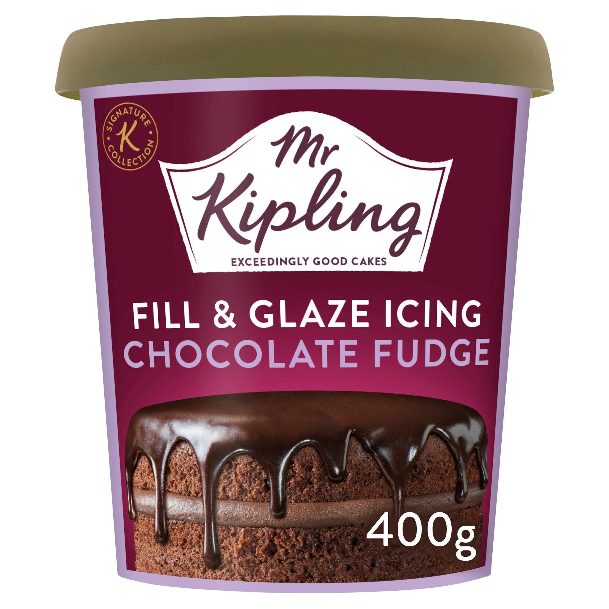 Mr Kipling Chocolate Fudge Fill &amp;amp; Glaze Icing 400g