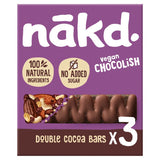 Nakd Double Cocoa Chocolish Raw Fruit &amp;amp; Nut Bars 3x