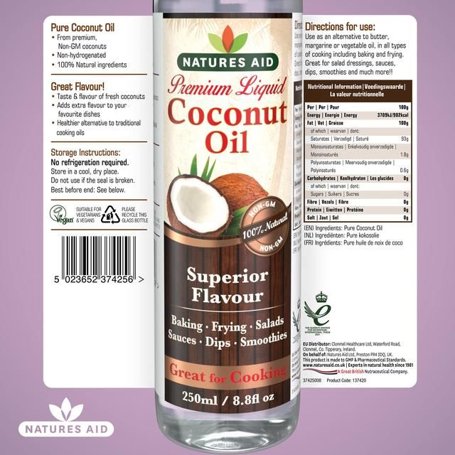 Natures Aid Coconut Oil   250ml