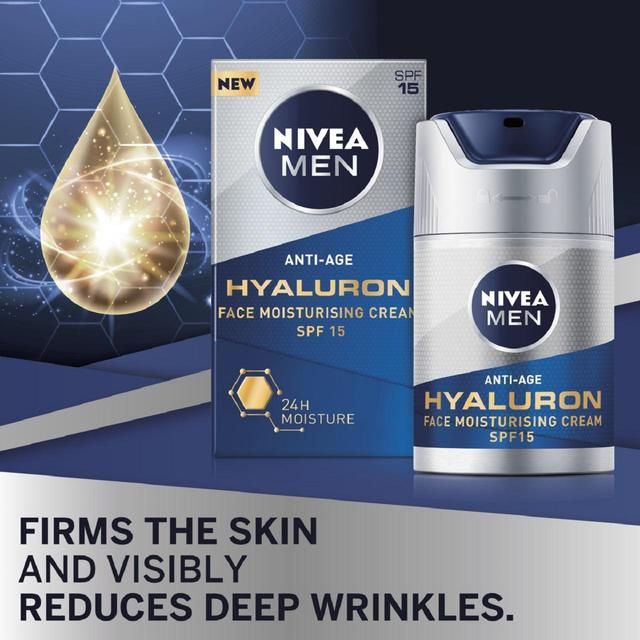 NIVEA MEN Hyaluron Anti-Age Face Moistursing Cream SPF15    50ml