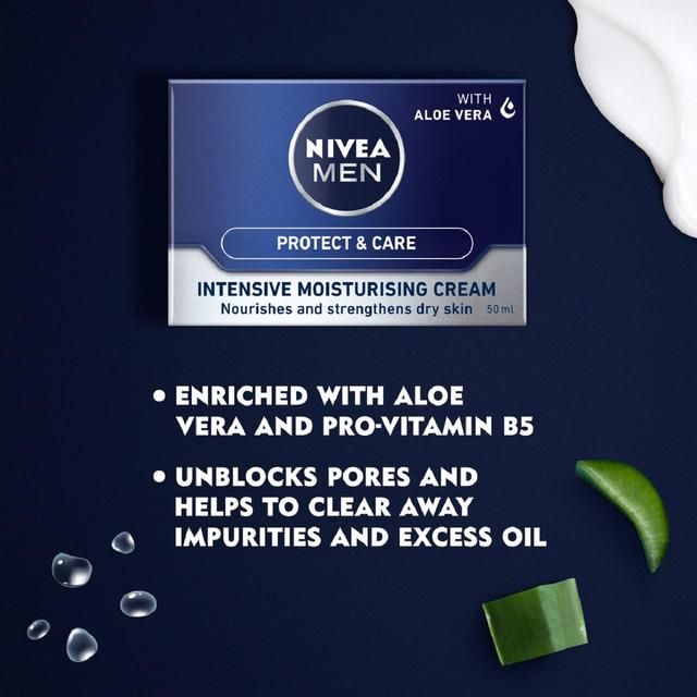 NIVEA MEN Protect &amp;amp; Care Intensive Face Moisturiser   50ml