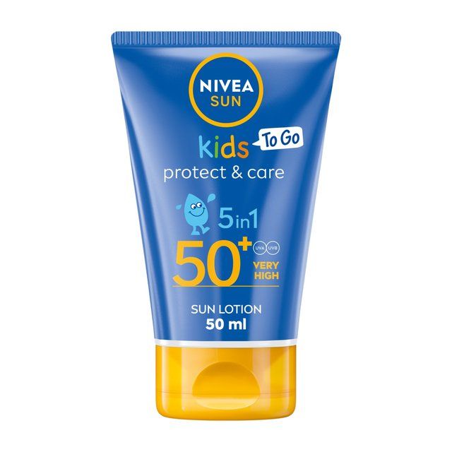 NIVEA SUN Kids Protect &amp;amp; Care SPF 50+ Sun Cream Pocket Size   50ml
