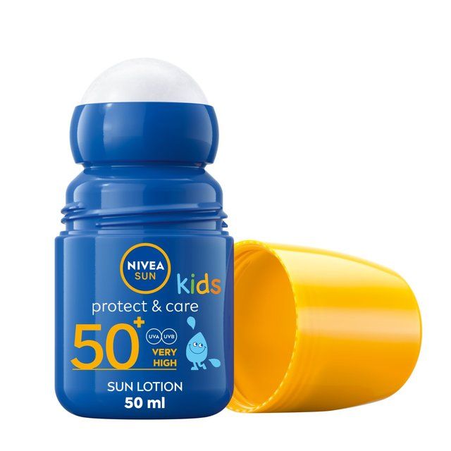 NIVEA SUN Kids Protect &amp;amp; Care SPF 50+ Sun Lotion Roll On   50ml