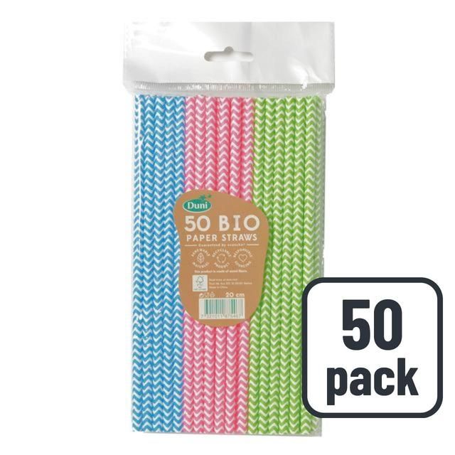 Party Recyclable Paper Straws   50 per pack