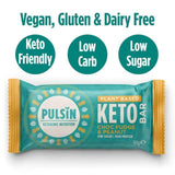 Pulsin Choc Fudge &amp;amp; Peanut Vegan Keto Bar    50g