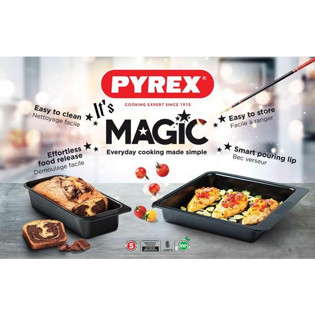 Pyrex Magic Non-Stick Square Roaster 24cm