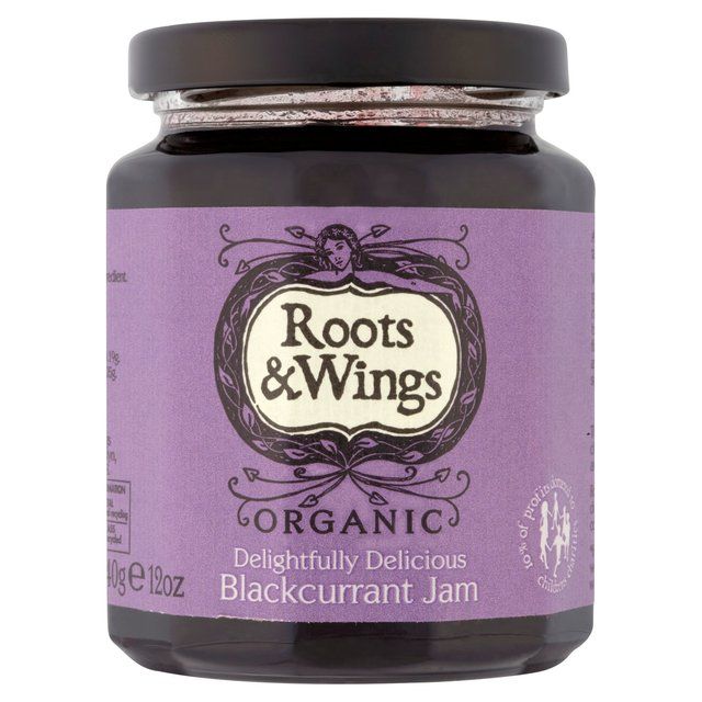 Roots &amp;amp; Wings Organic Blackcurrant Jam   340g