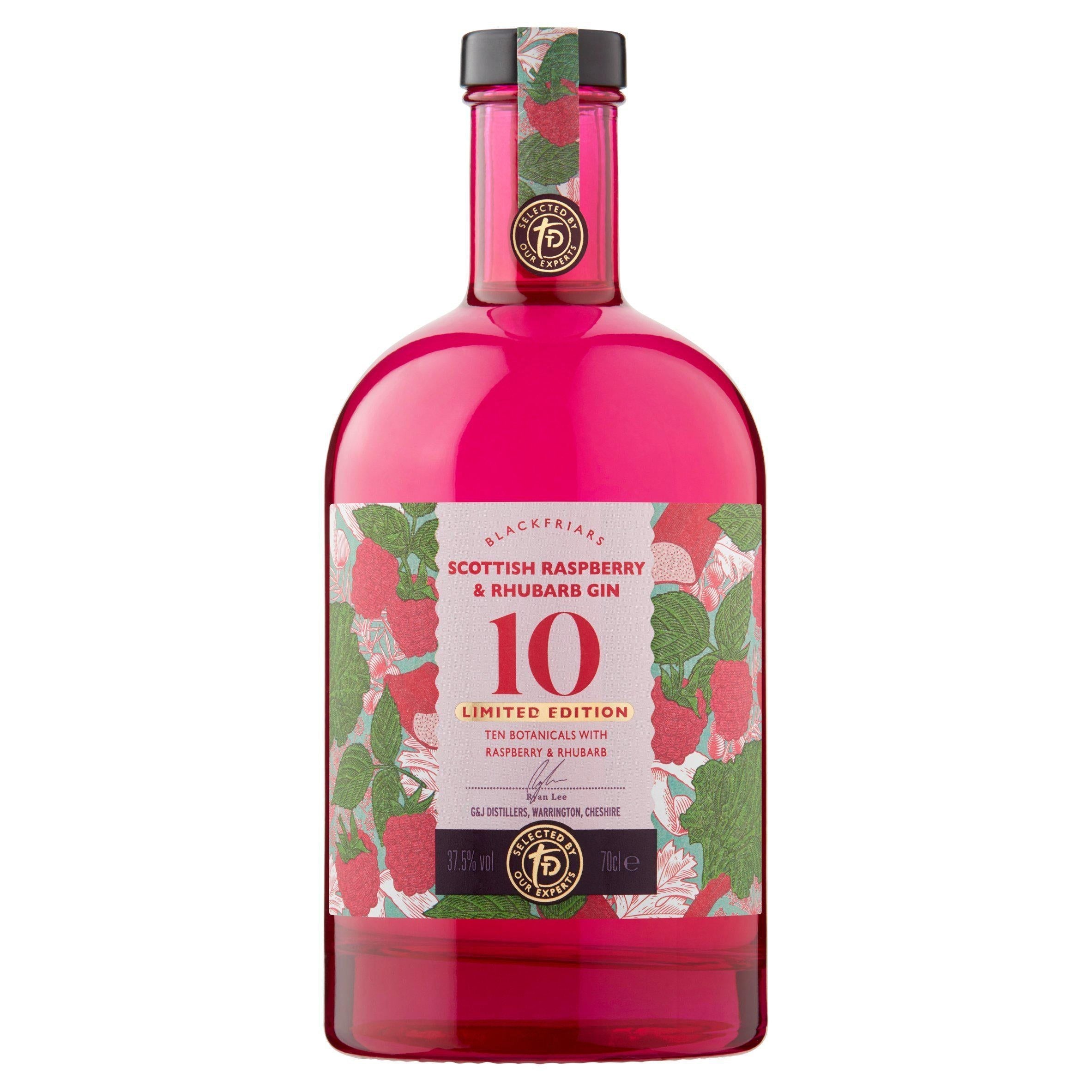 Sainsbury's Blackfriars Scottish Raspberry &amp;amp; Rhubarb Gin, Limited Edition, Taste the Difference 70cl