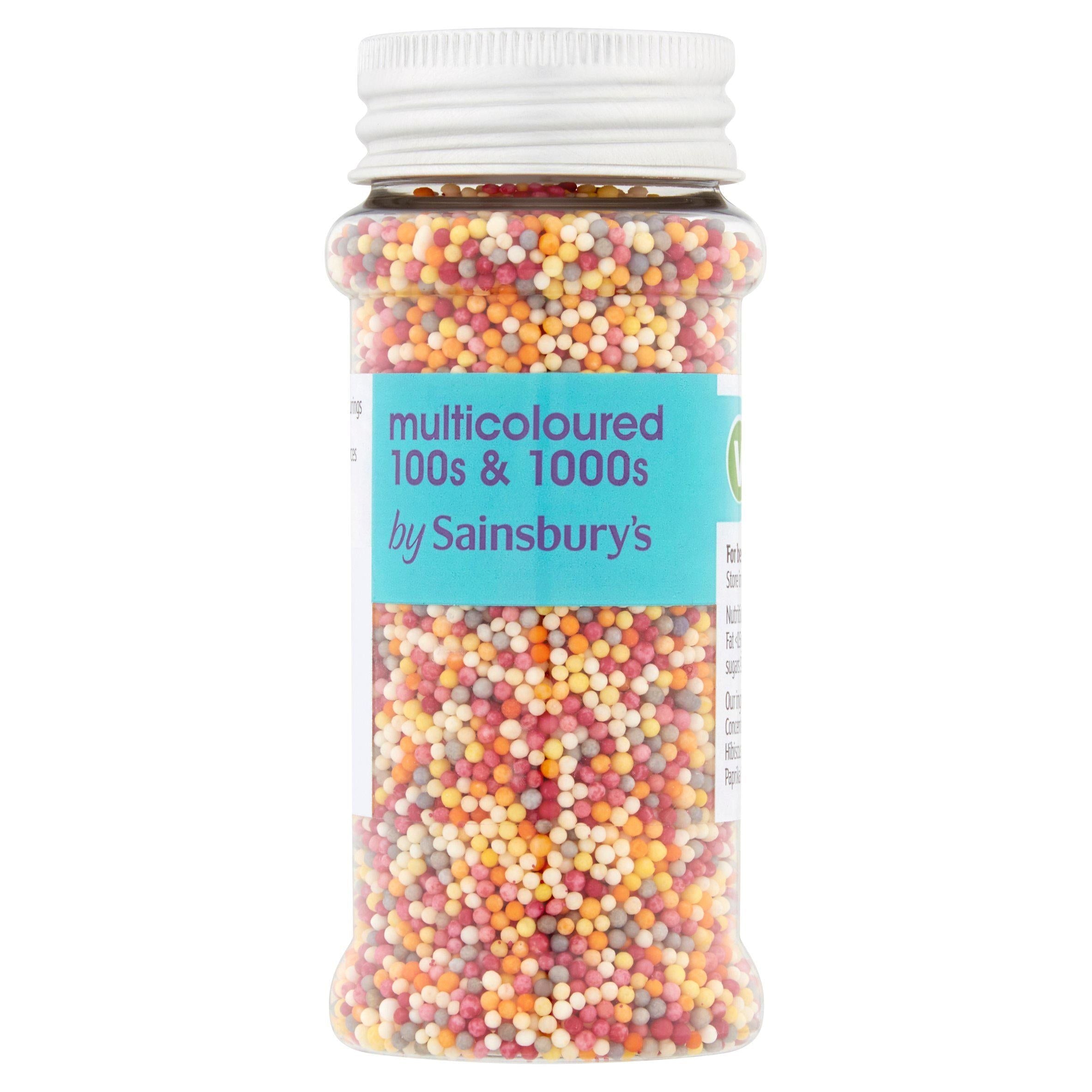 Sainsbury's Cake Decorations, Multi Coloured 100s &amp;amp; 1000s 80g