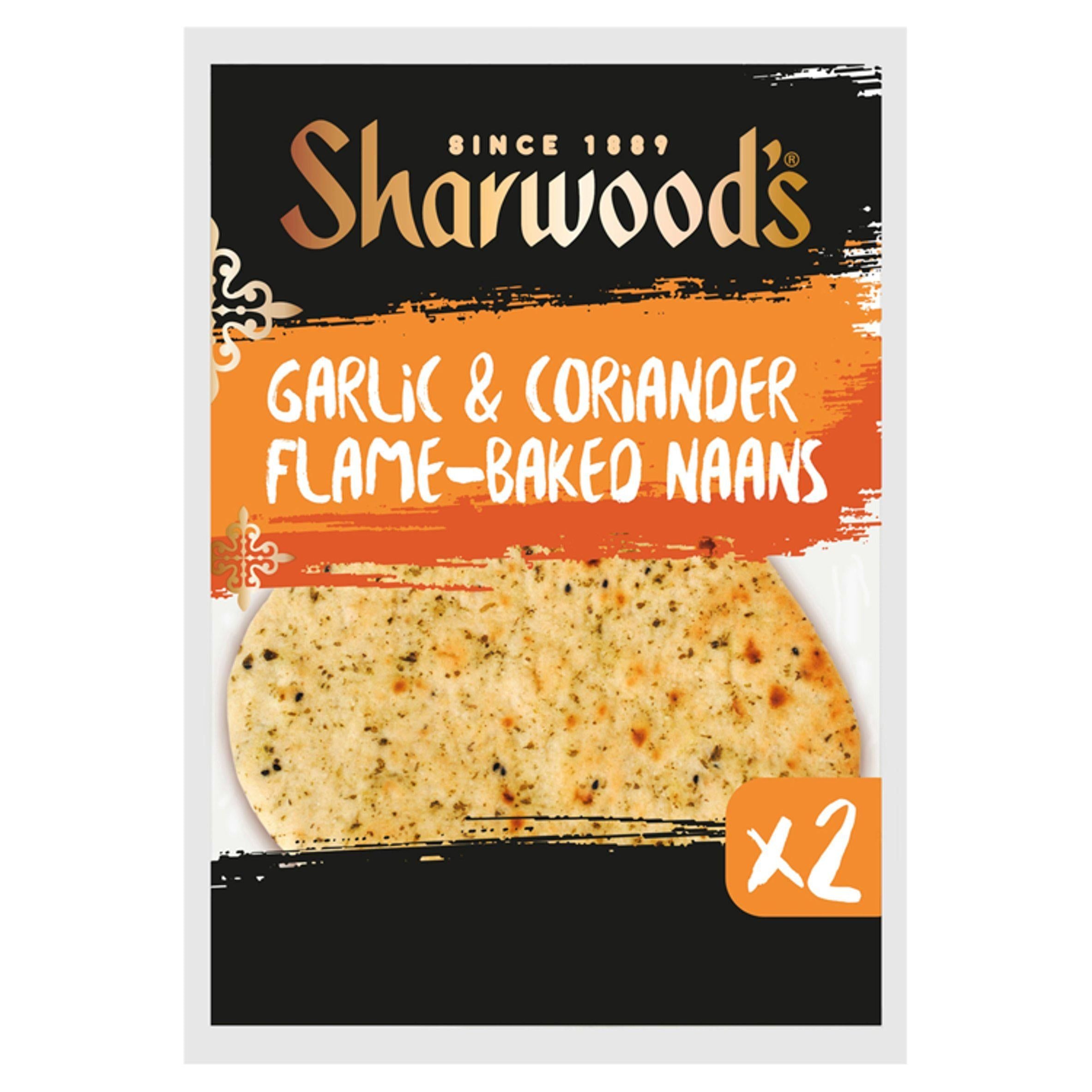Sharwood's Garlic &amp;amp; Coriander Naan Breads x2
