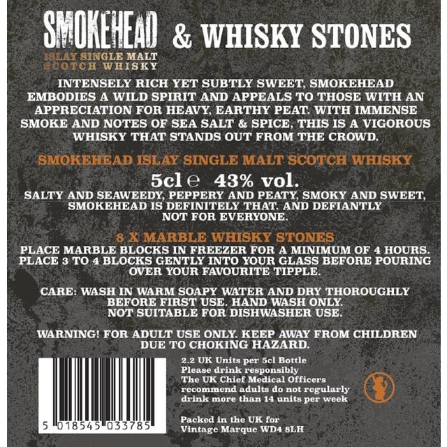 Smokehead Malt Whisky &amp;amp; Stones   5cl
